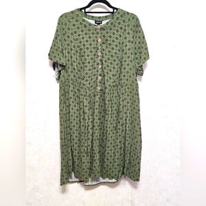 2X Torrid Green Dress with Pockets